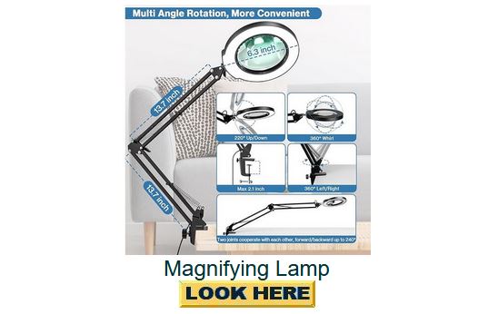 Magnifying
                          light for calligraphy